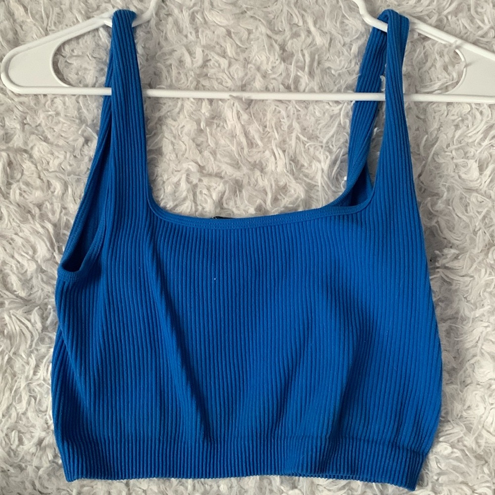 ZARA Royal Blue Crop Top
